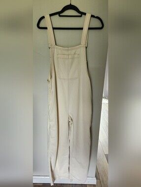 Aerie Greige Denim Overalls